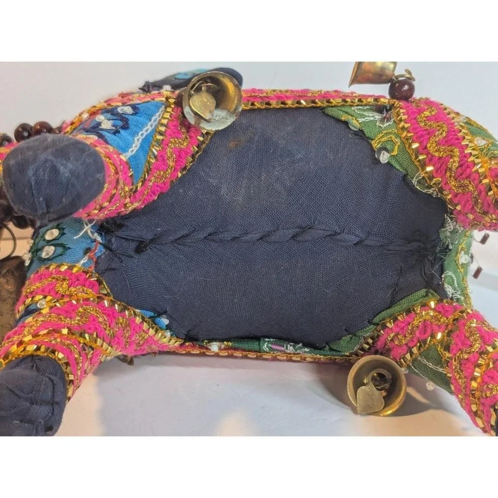 Vintage 9in Hand‎ Woven Fabric Patchwork